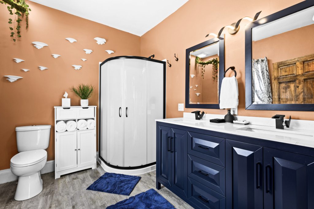 Two completely remodeled full bathrooms, one on each floor.