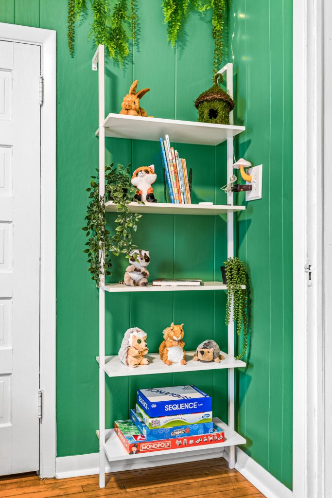 Kids books and stuffed animals are eagerly awaiting your kid's arrival!
