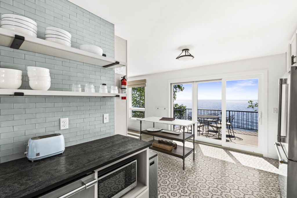 Sleek countertops and stainless finishes bring both function and style to your morning routine.