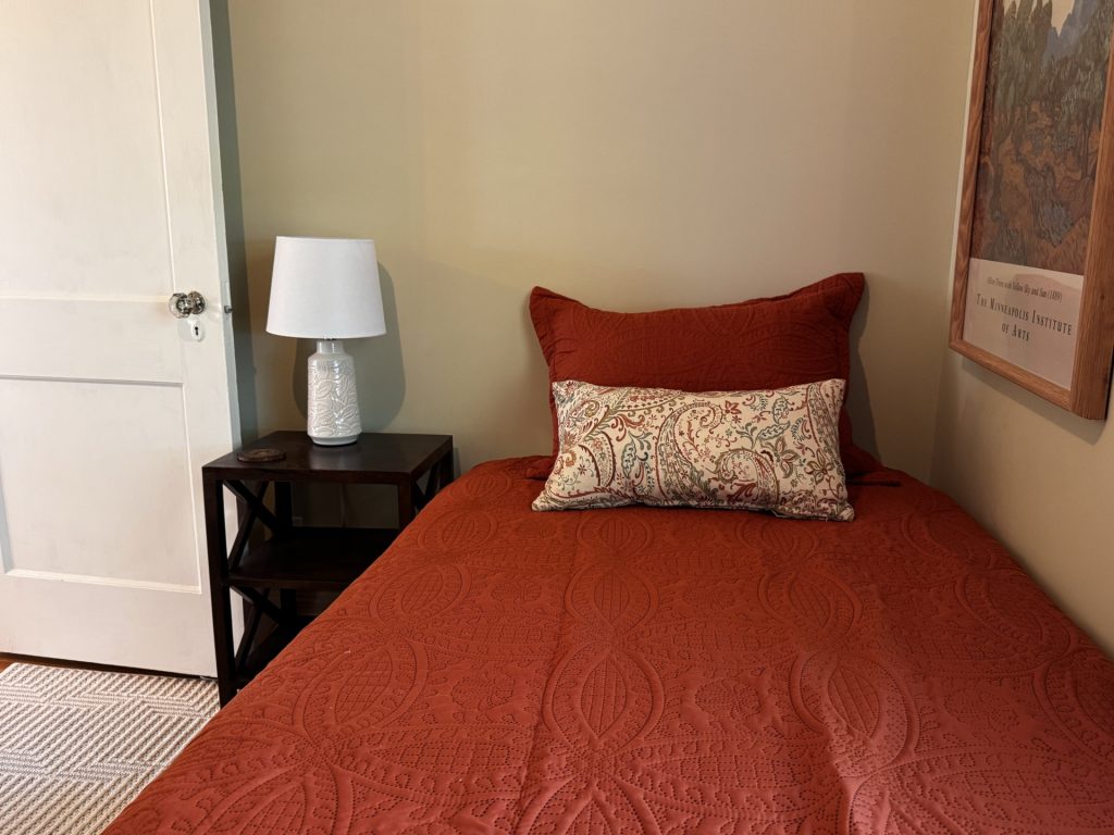 Cozy Room on second floor. Window overlooking front yard/garden.