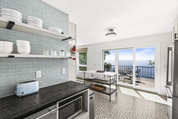 Sleek countertops and stainless finishes bring both function and style to your morning routine.
