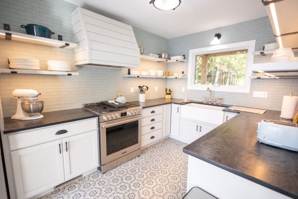 Fully equipped kitchen with everything needed for group meals.